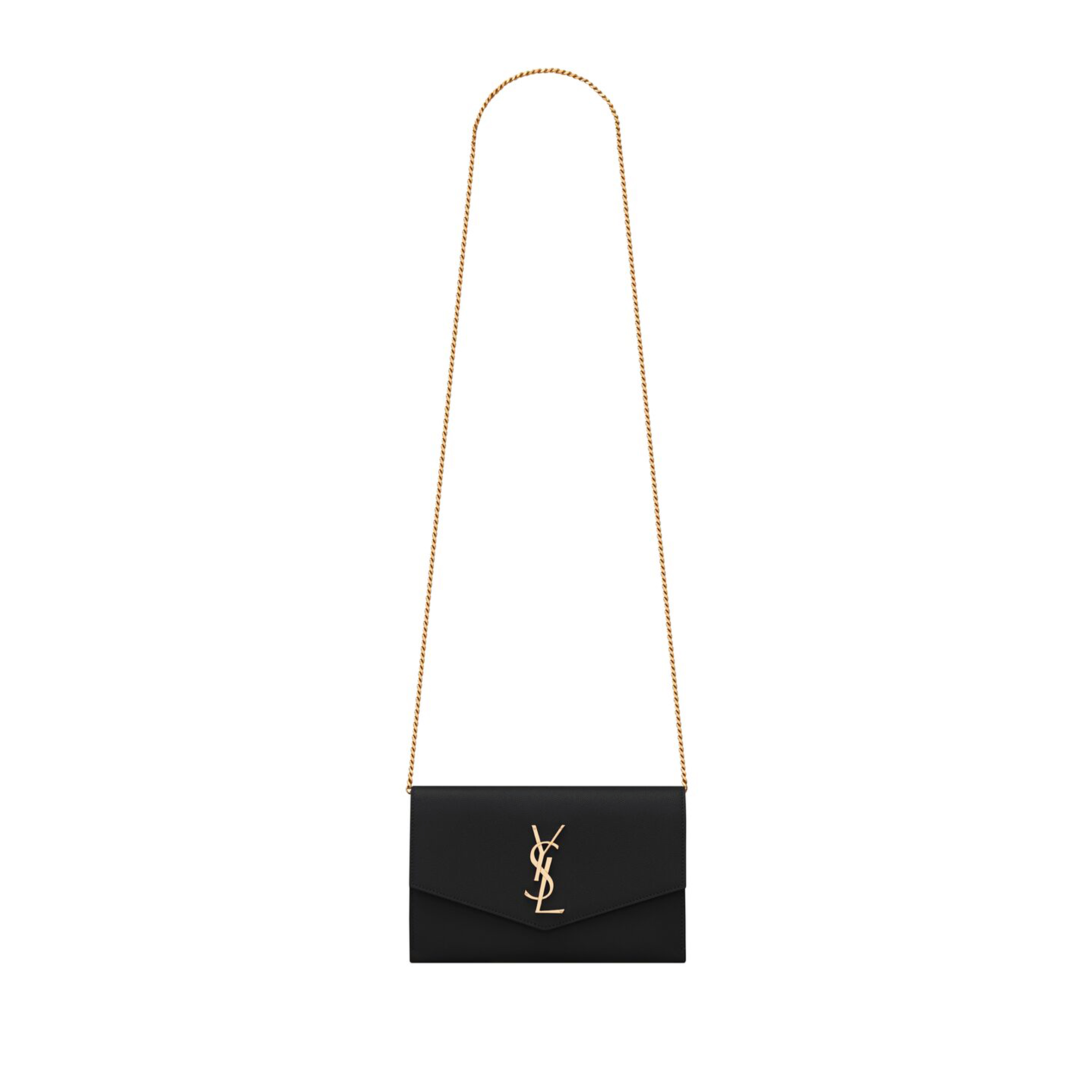 YSL UPTOWN CHAIN WALLET IN GRAIN DE POUDRE EMBOSSED LEATHER 6077881GF0J1000 (19*12*3cm) YSL UPTOWN CHAIN WALLET IN GRAIN DE POUDRE EMBOSSED LEATHER 6077881GF0J1000 (19*12*3cm)